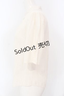 画像2: an another angelus / ドビーストライプタックスリーブシャツブラウス F アイボリー O-25-03-20-2031-CA-BL-OW-ZT140