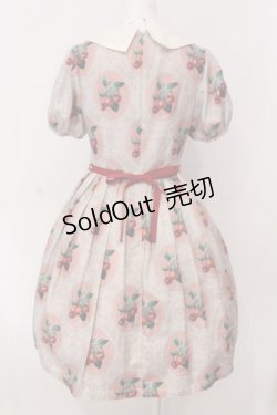 画像4: Leur Getter / Cherry Lace袖付きワンピース  ピンク O-25-03-20-009-LU-OP-OW-OS
