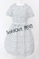 Emily Temple cute / small meowワンピース  ブルーグレー O-25-03-20-010-ET-OP-OW-OS
