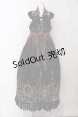 海外ロリィタ / クロスシスタープリントワンピース  ブラック O-25-03-20-002-LO-OP-IG-OS