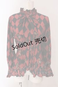 ATELIER PIERROT / Diamond Circus ブラウス  レッド×ブラック O-25-03-20-013-EL-BL-IG-OS