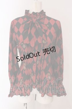 画像1: ATELIER PIERROT / Diamond Circus ブラウス  レッド×ブラック O-25-03-20-013-EL-BL-IG-OS