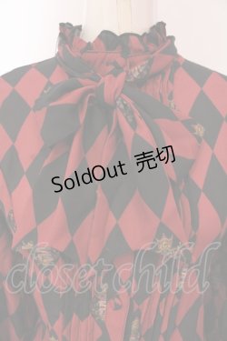 画像2: ATELIER PIERROT / Diamond Circus ブラウス  レッド×ブラック O-25-03-20-013-EL-BL-IG-OS