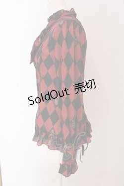 画像4: ATELIER PIERROT / Diamond Circus ブラウス  レッド×ブラック O-25-03-20-013-EL-BL-IG-OS