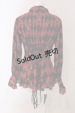画像5: ATELIER PIERROT / Diamond Circus ブラウス  レッド×ブラック O-25-03-20-013-EL-BL-IG-OS