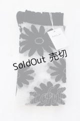 MILK / フラワーシースルーオーバーニーソックス  クロ O-25-03-20-017-ML-ZA-OW-OS
