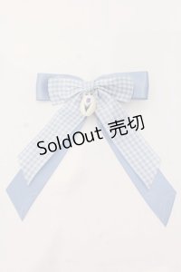 axes femme / チューリップリボンクリップ  サックス O-25-05-30-1009-AX-AC-OW-OS