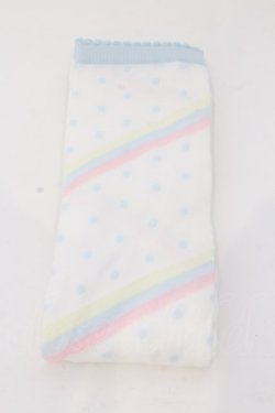 画像1: Angelic Pretty / マシュマロボーダーオーバーニー  シロ×サックス O-25-03-20-021-AP-ZA-OW-OS