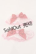 Angelic Pretty / Lovely Dotリボン配色お袖とめ  濃ピンク×シロ×アカ O-25-03-20-022-AP-ZA-OW-OS