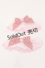 Angelic Pretty / Lovely Dotリボン配色お袖とめ  濃ピンク×シロ×アカ O-25-03-20-022-AP-ZA-OW-OS