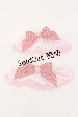 画像1: Angelic Pretty / Lovely Dotリボン配色お袖とめ  濃ピンク×シロ×アカ O-25-03-20-022-AP-ZA-OW-OS