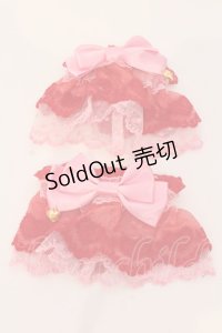Angelic Pretty / ハートチャーム配色お袖とめ  アカ×濃ピンク O-25-03-20-023-AP-ZA-OW-OS