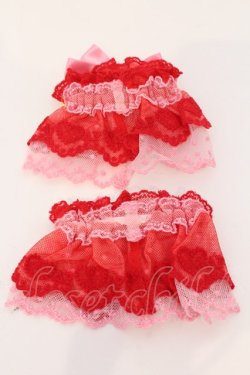 画像3: Angelic Pretty / ハートチャーム配色お袖とめ  アカ×濃ピンク O-25-03-20-023-AP-ZA-OW-OS