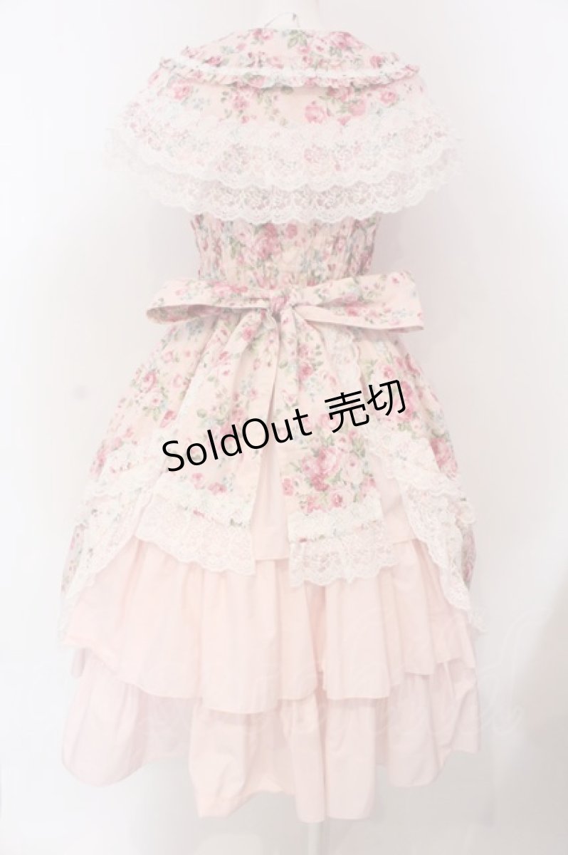 画像5: metamorphose / フローレンスケープ付きジャンパースカート 1 ピンク O-25-03-22-005-ME-OP-OW-OS (5)