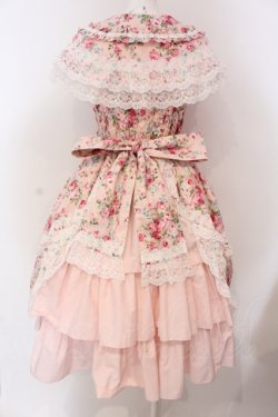 画像5: metamorphose / フローレンスケープ付きジャンパースカート 1 ピンク O-25-03-22-005-ME-OP-OW-OS