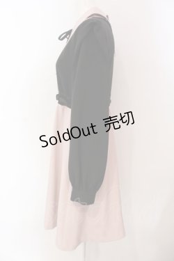 画像3: EATME / ウエストマークバイカラーワンピース M ピンク×クロ O-25-03-22-007-LO-OP-OW-OS