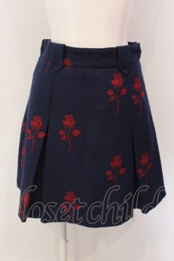 画像1: MILK / Rose Jacquardミニスカート  ネイビーベース O-25-03-22-008-ML-SK-OW-OS