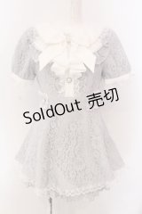 NOEMIE / 総レースラッフルフリルセットアップ  ブルー O-25-03-22-002-LO-OP-OW-OS