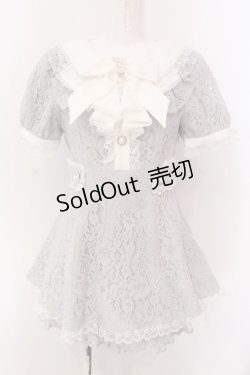 画像1: NOEMIE / 総レースラッフルフリルセットアップ  ブルー O-25-03-22-002-LO-OP-OW-OS