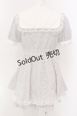 画像4: NOEMIE / 総レースラッフルフリルセットアップ  ブルー O-25-03-22-002-LO-OP-OW-OS