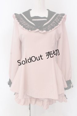 画像1: DearMyLove / セーラーレースリボンセットアップ M ピンク O-25-03-22-003-EL-OP-OW-OS