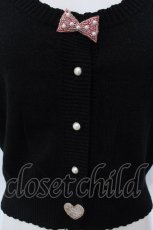 画像2: 【SALE】Shirley Temple / パールラメカーディガン M クロ O-25-03-24-026-ET-TO-IG-ZT466 (2)
