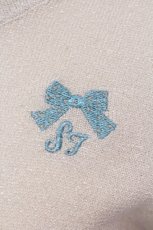 画像2: 【SALE】Shirley Temple / リボン刺繍ラメカーディガン M アイボリー O-25-03-24-029-ET-TO-IG-ZT184 (2)