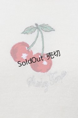 画像2: Shirley Temple / チェリー刺繍ニット  アイボリー×アカ O-25-03-24-034-ET-TO-IG-ZT184