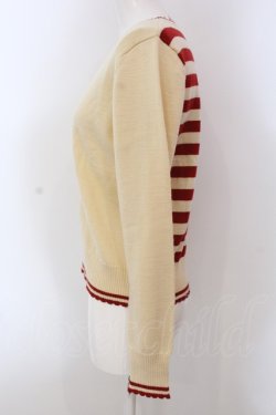 画像3: Shirley Temple / チェリー刺繍ニット  アイボリー×アカ O-25-03-24-034-ET-TO-IG-OS