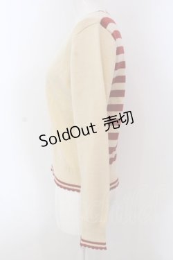 画像3: Shirley Temple / チェリー刺繍ニット  アイボリー×アカ O-25-03-24-034-ET-TO-IG-ZT184