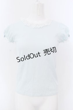 画像1: Shirley Temple / お花カットワークレースカットソー 160cm サックス O-25-03-24-050-ET-TO-OW-OS