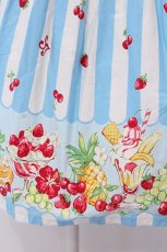 画像3: Shirley Temple / パフェボーダーpt ワンピース 160ｃｍ サックス O-25-03-24-005-ET-OP-OW-ZT466 (3)