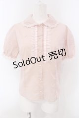 Shirley Temple / 襟刺しゅう入ブラウス M ピンク O-25-03-24-052-ET-BL-OW-OS