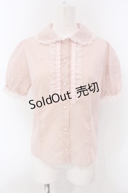 画像1: Shirley Temple / 襟刺しゅう入ブラウス M ピンク O-25-03-24-052-ET-BL-OW-OS