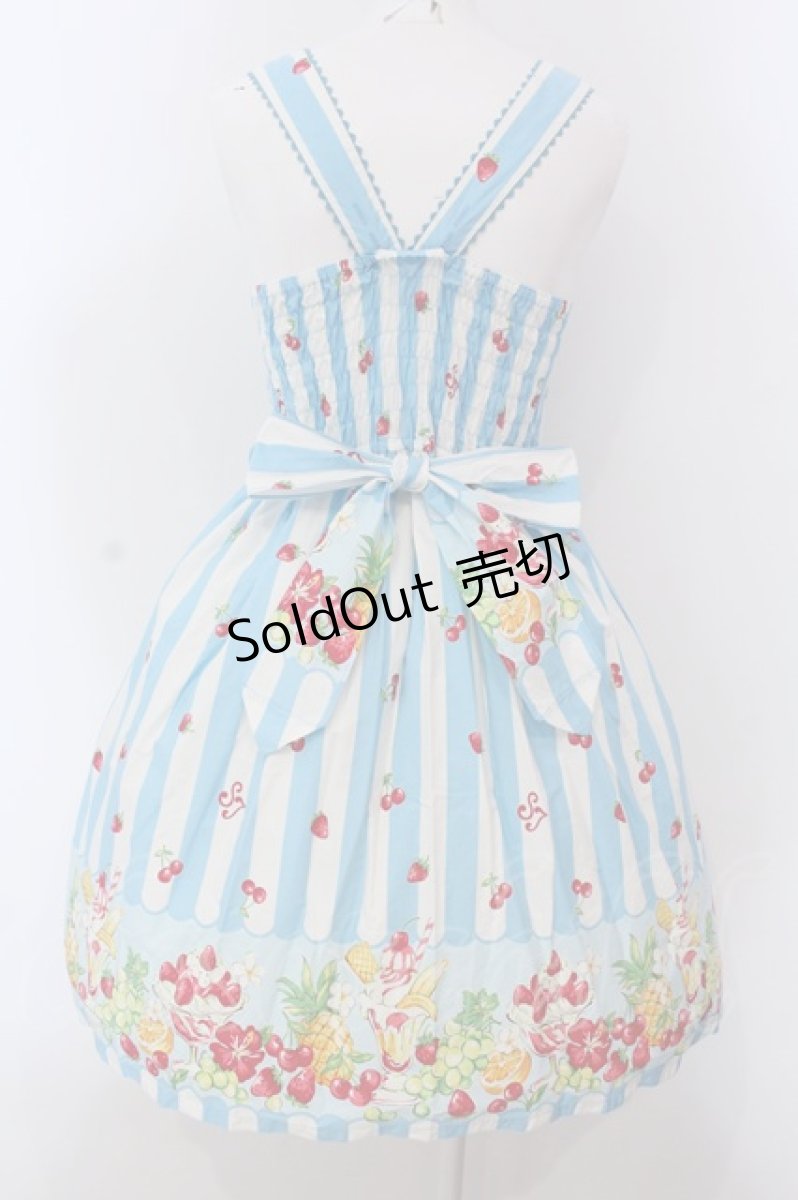 画像5: Shirley Temple / パフェボーダーpt ワンピース 160ｃｍ サックス O-25-03-24-005-ET-OP-OW-ZT466 (5)