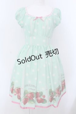 画像1: Shirley Temple / いちごptワンピース M ミントグリーン O-25-03-24-006-ET-OP-OW-OS