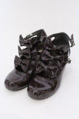 Angelic Pretty / エナメルChelseaリボンシューズ M ブラウン O-25-03-24-071-AP-SH-OW-OS