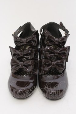 画像2: Angelic Pretty / エナメルChelseaリボンシューズ M ブラウン O-25-03-24-071-AP-SH-OW-OS
