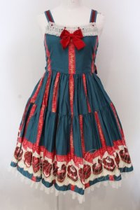 Shirley Temple / ハートプチケーキptジャンパースカート 160ｃｍ グリーン O-25-03-24-008-ET-OP-OW-OS
