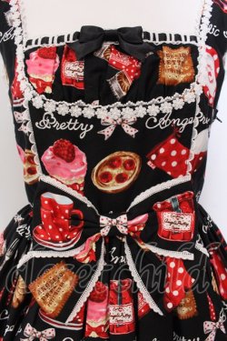 画像2: Angelic Pretty / French Cafe切替ジャンパースカート  クロ O-25-03-24-015-AP-OP-OW-OS