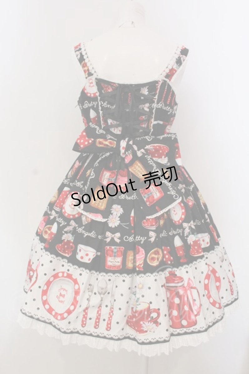 画像5: Angelic Pretty / French Cafe切替ジャンパースカート  クロ O-25-03-24-015-AP-OP-OW-OS (5)