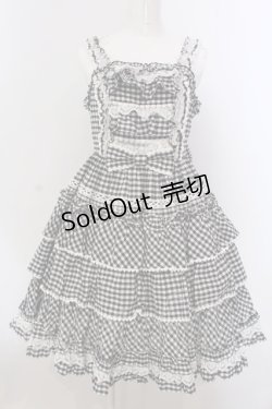 画像1: Angelic Pretty / Prettyフリルジャンパースカート（ギンガム）  クロ O-25-03-24-016-AP-OP-OW-OS