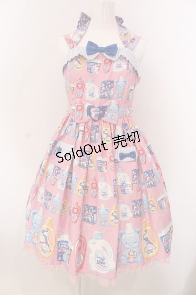 画像1: Angelic Pretty / Sunny Smile Laundryジャンパースカート  ピンク O-25-03-24-018-AP-OP-OW-OS (1)
