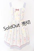 Shirley Temple / シトラスソーダptジャンパースカート M アイボリー×クロ O-25-03-25-003-ET-OP-IG-OS