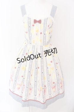 画像1: Shirley Temple / シトラスソーダptジャンパースカート M アイボリー×クロ O-25-03-25-003-ET-OP-IG-OS