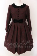 画像1: Leur Getter / Royal Palaceワンピース  ワイン×クロ O-25-03-25-028-LU-OP-IG-ZT153 (1)