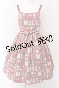 Emily Temple cute / アルファベットAppleキャミソールワンピースワンピース  アカ系 O-25-03-25-029-ET-OP-IG-OS