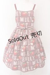 Emily Temple cute / アルファベットAppleキャミソールワンピースワンピース  アカ系 O-25-03-25-029-ET-OP-IG-OS