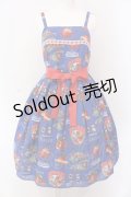 Emily Temple cute / Vintage Strawberryキャミソールワンピース  ネイビー O-25-03-25-030-ET-OP-IG-OS