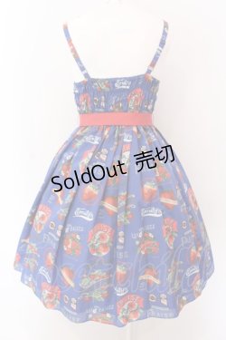 画像4: Emily Temple cute / Vintage Strawberryキャミソールワンピース  ネイビー O-25-03-25-030-ET-OP-IG-OS